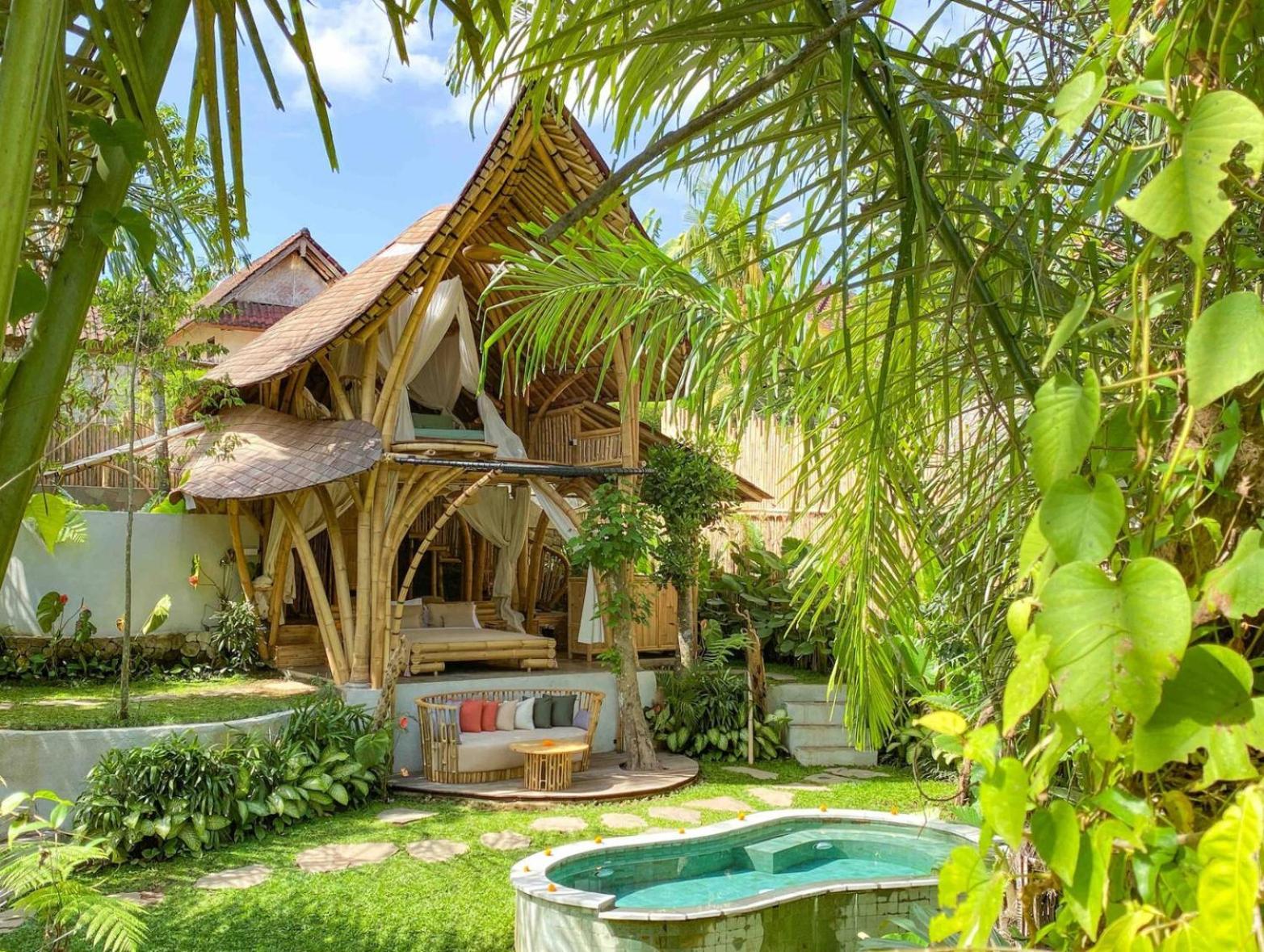 فيلا Wahem Eco Bamboo - Magical Bamboo House أوبود الغرفة الصورة