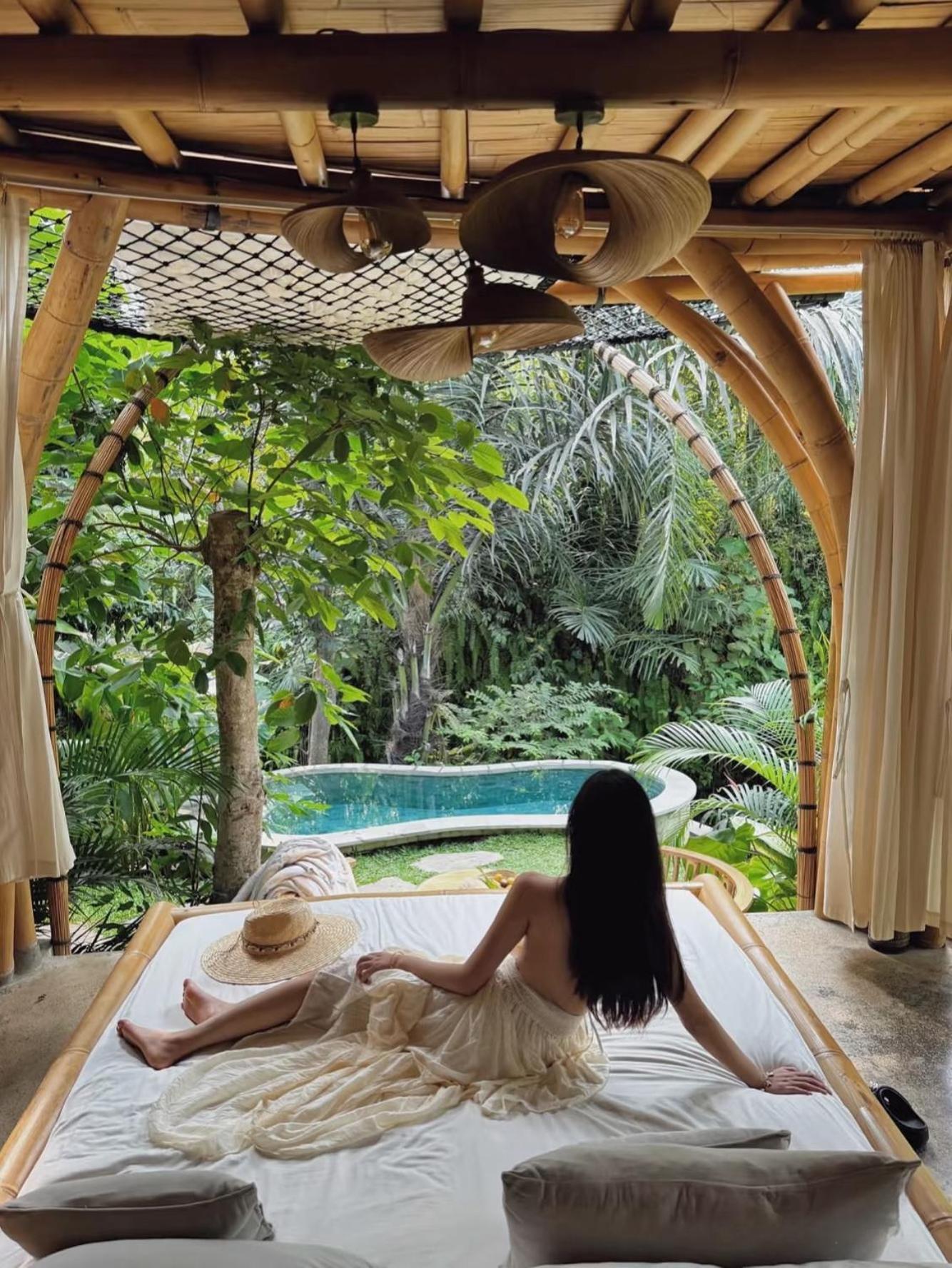 فيلا Wahem Eco Bamboo - Magical Bamboo House أوبود المظهر الخارجي الصورة